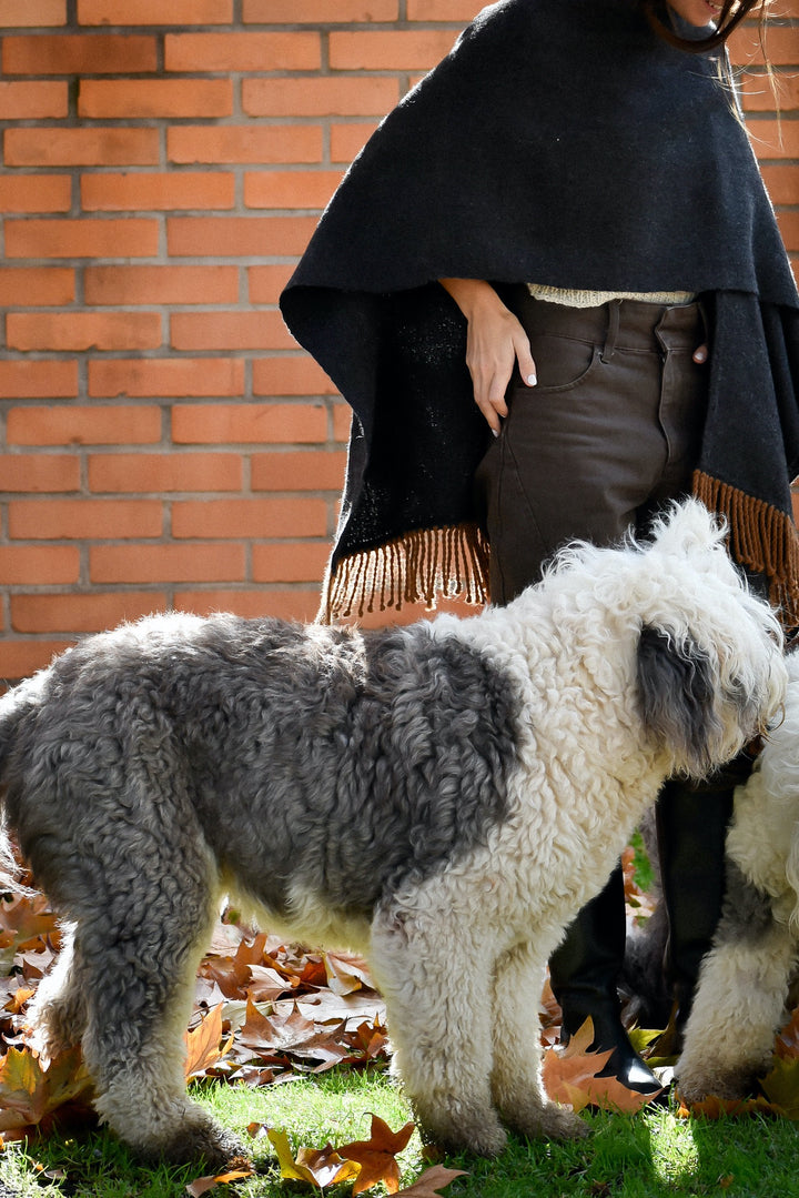 Manta Alpaca Marengo Flecos Camel