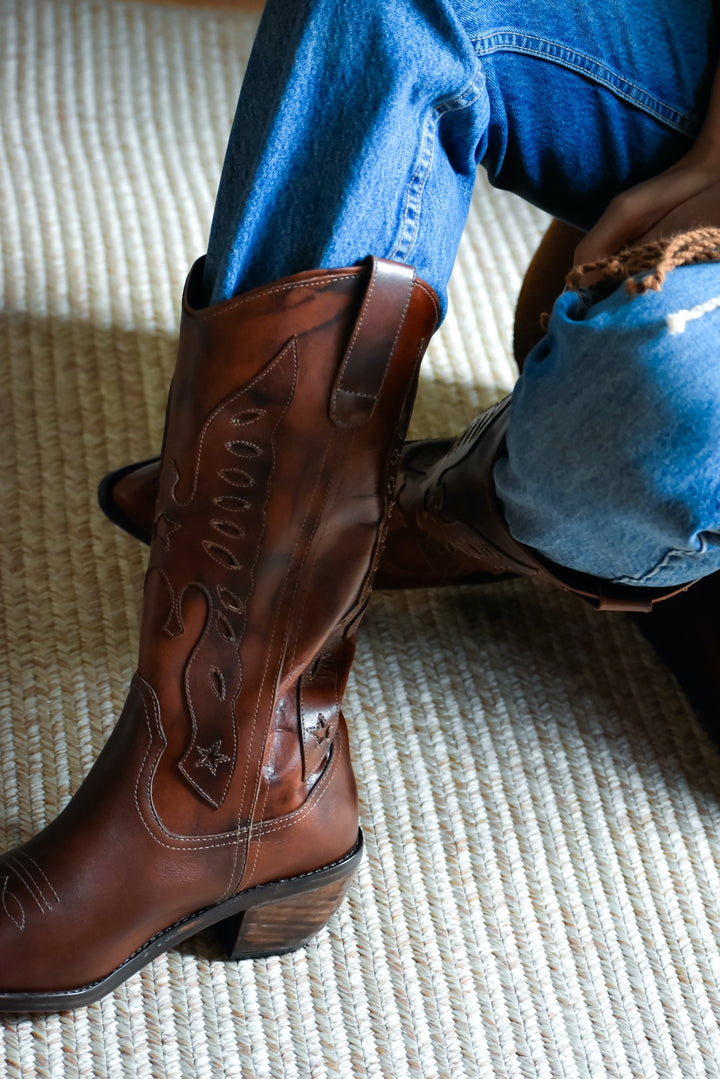 Bota Vaquera Aguila Caramelo