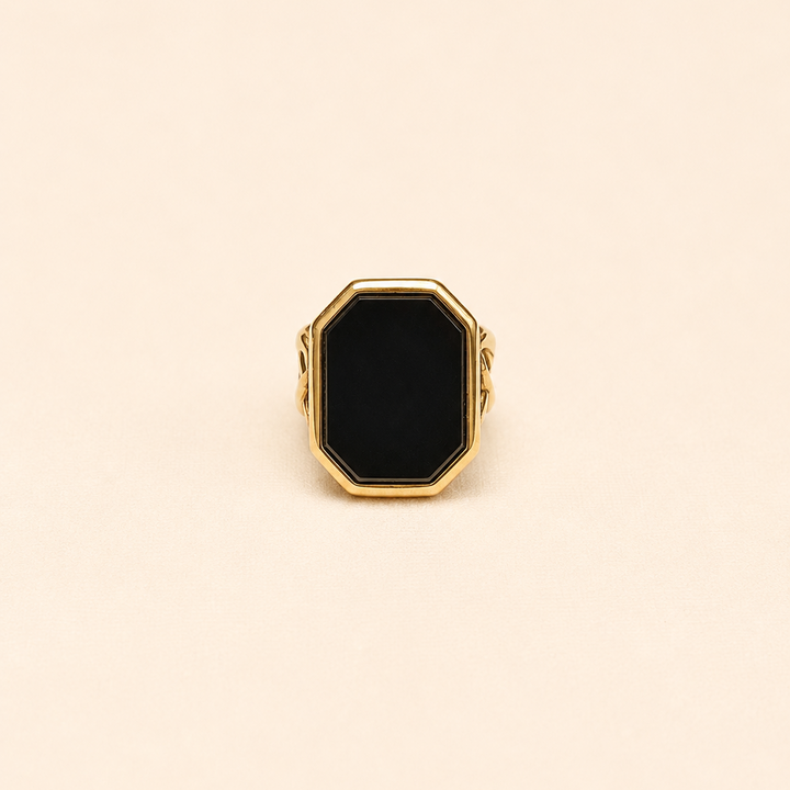 Anillo Piedra Onix Bronce