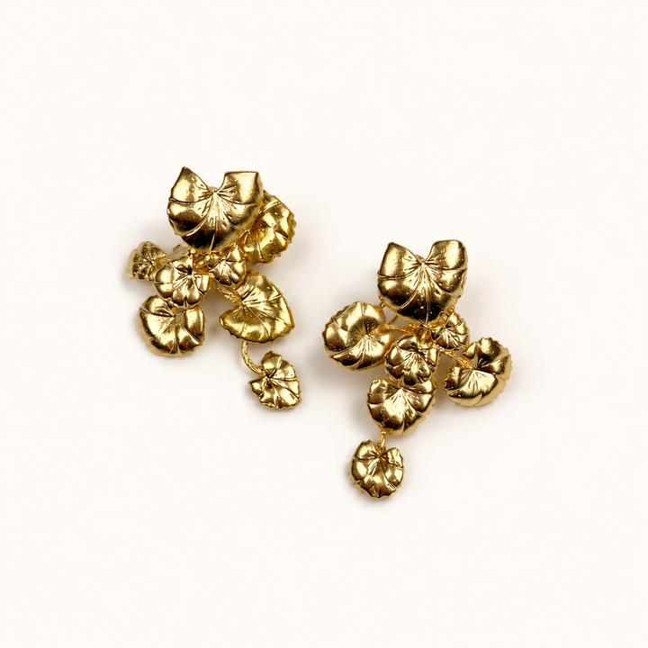 Aros Racimo S Baño en Oro
