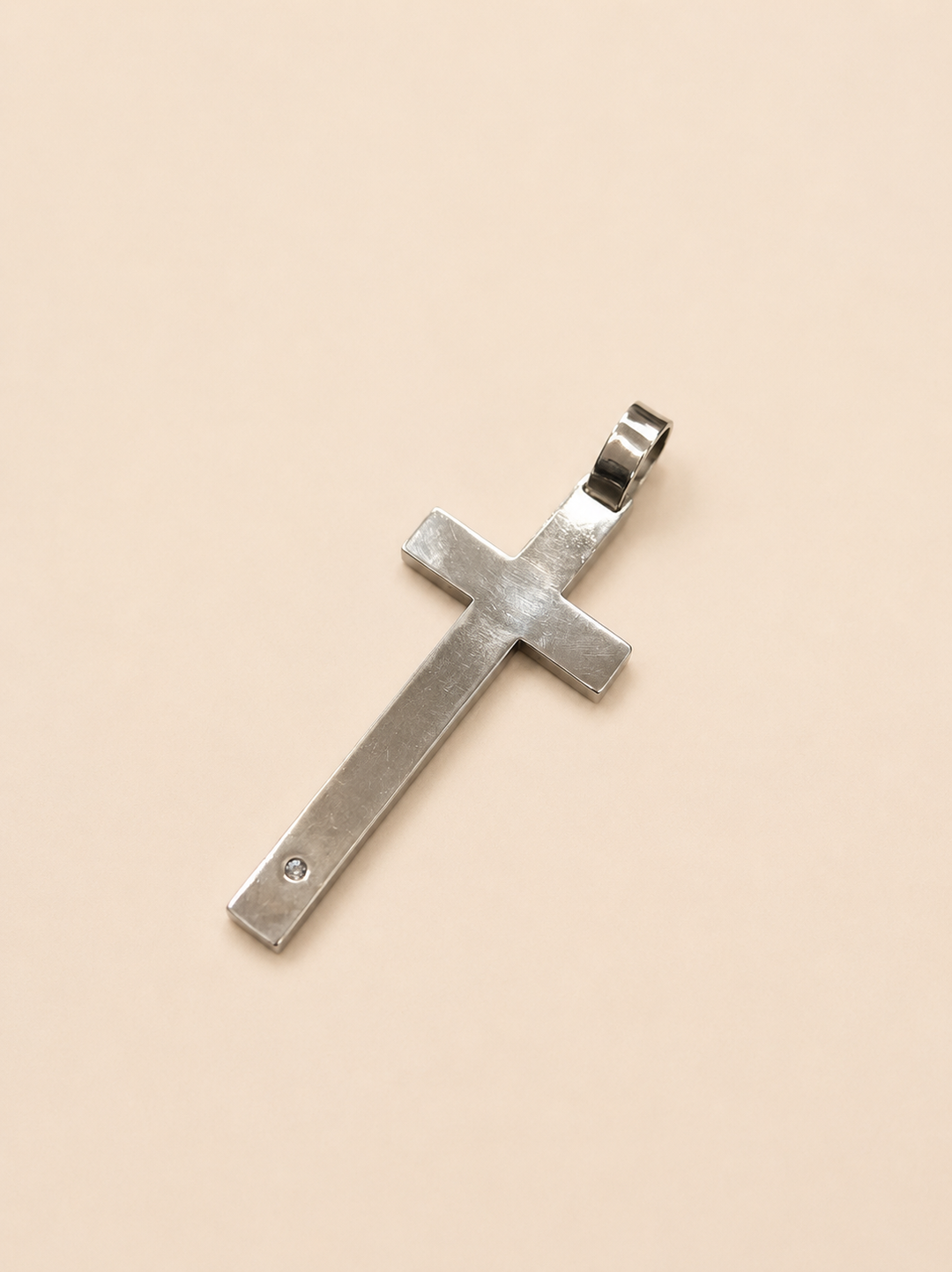 Colgante Cruz Circón Plata
