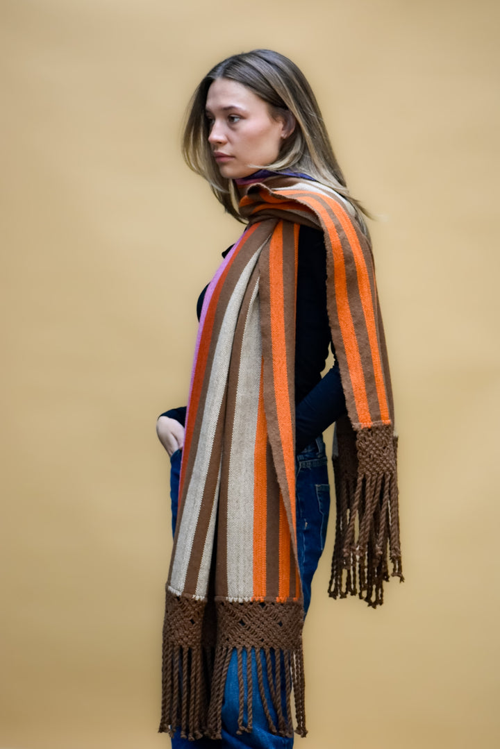 Tapado Alpaca Camel Colores Macramé