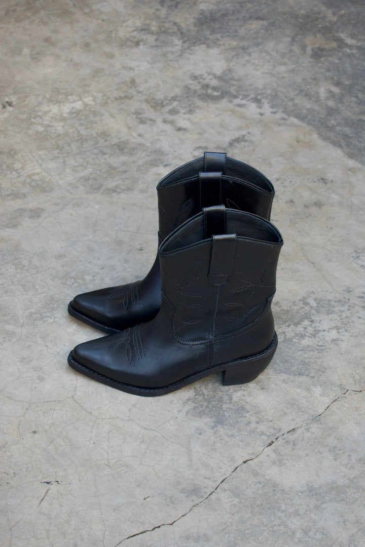 Bota Vaquera Corta Negra