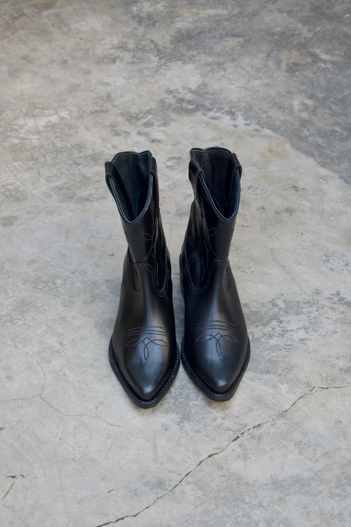 Bota Vaquera Corta Negra