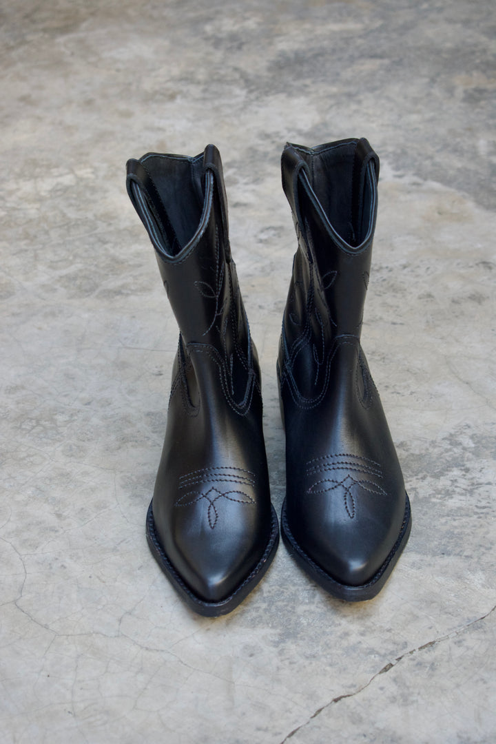 Bota Vaquera Corta Negra