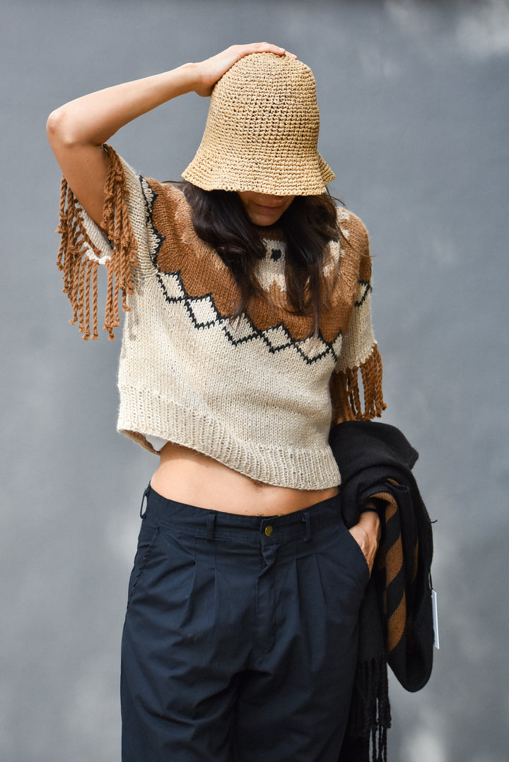 Suéter Alpaca Amelia Tierra 
