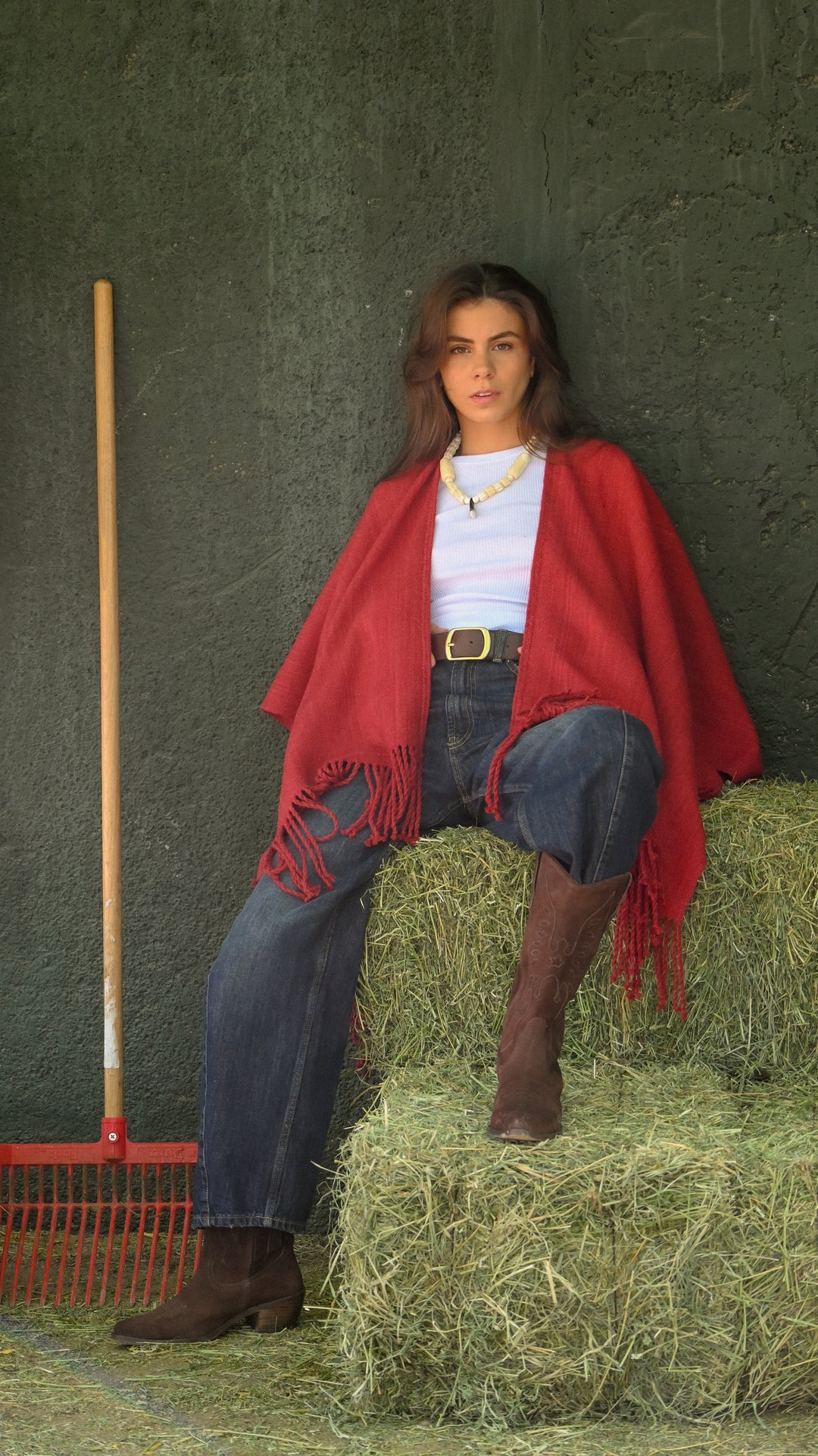 Manta Alpaca Rojo Italiano