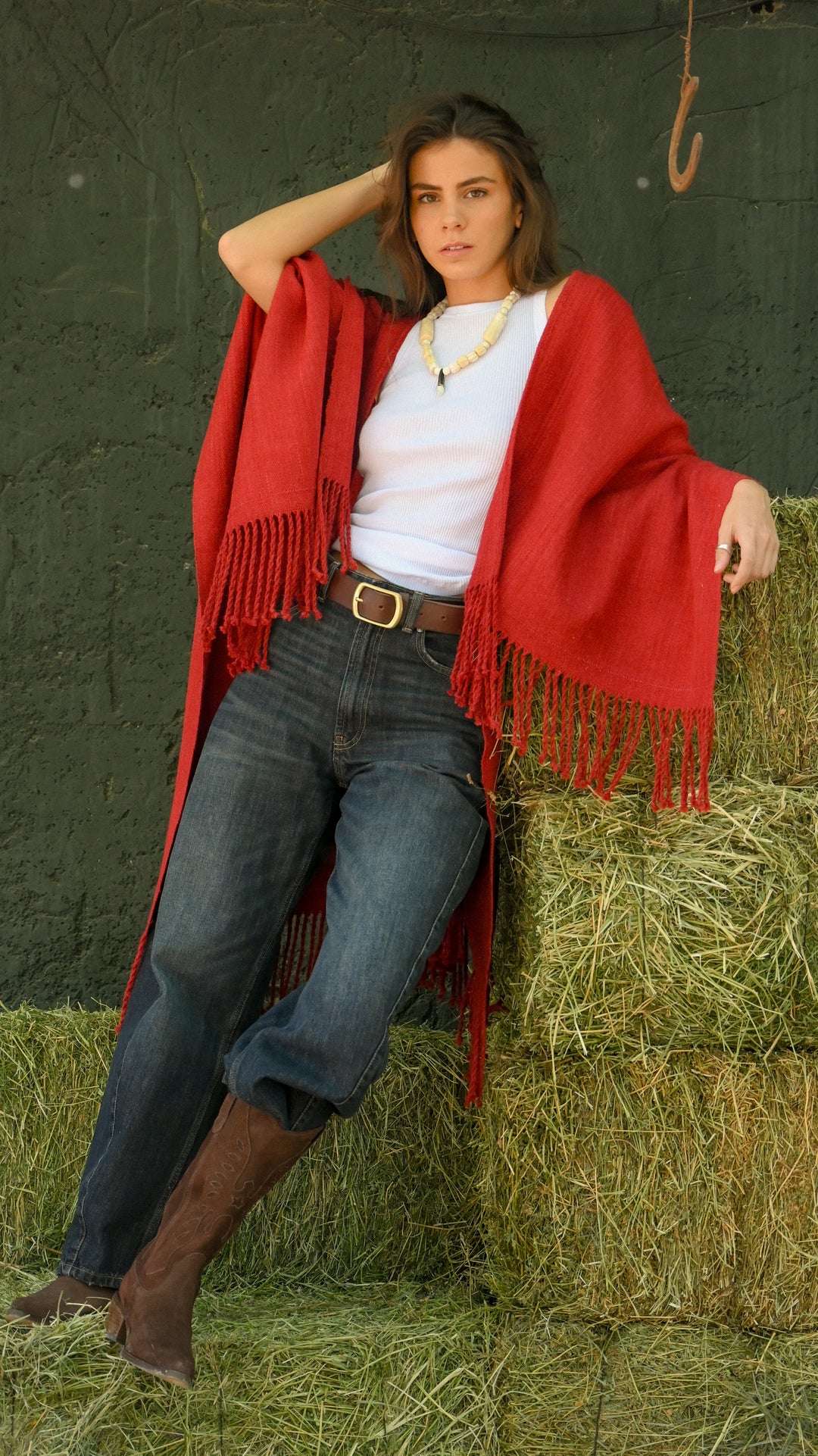 Manta Alpaca Rojo Italiano