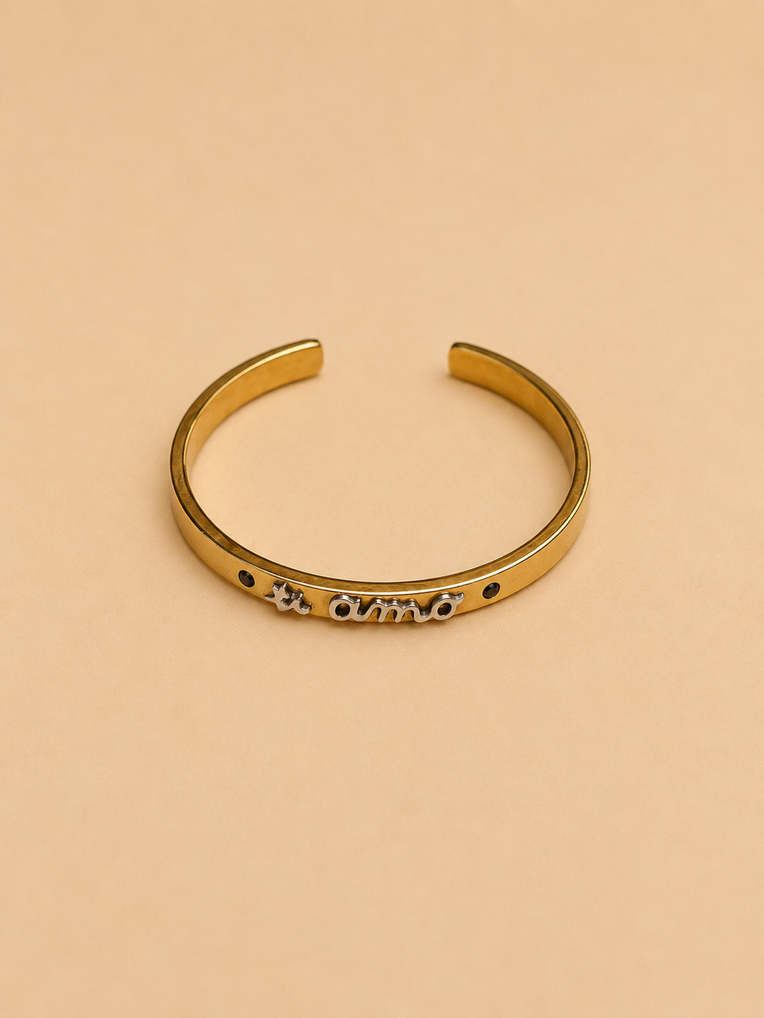 Esclava "ti amo" en Plata/Bronce Circón