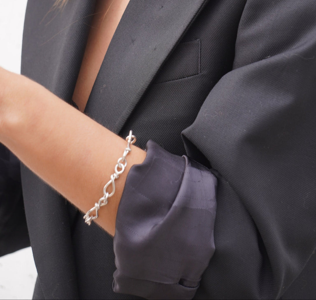Pulsera Eslabón nudo Plata
