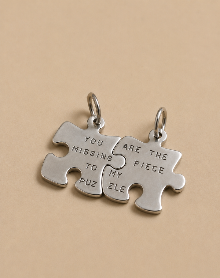 Placa Doble Puzzle Plata