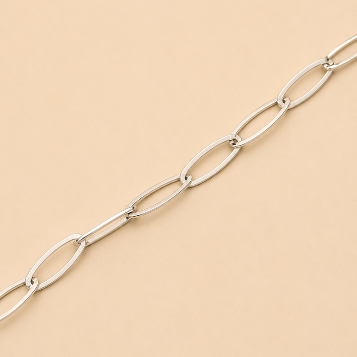 Cadena de Plata Eslabón Gota