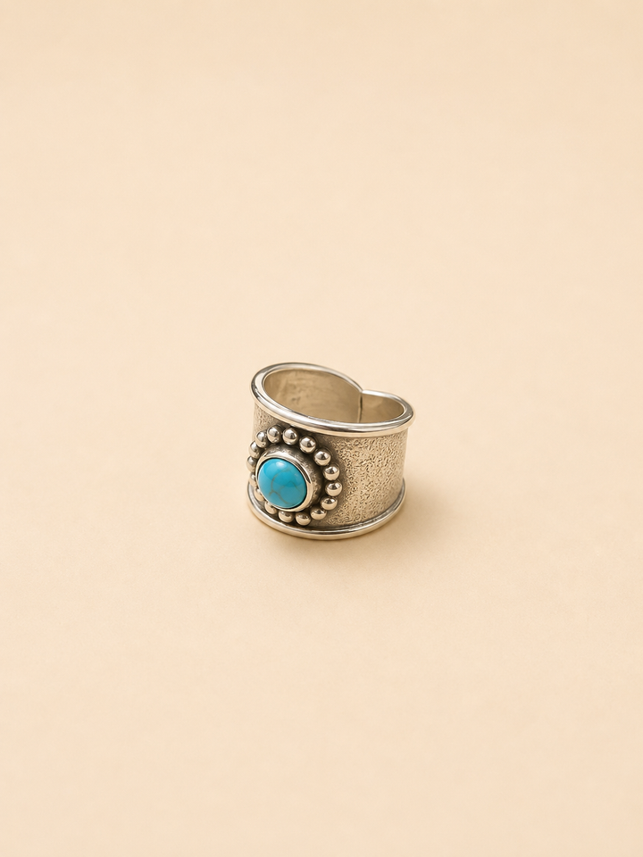 Anillo Plata con Piedra Turquesa