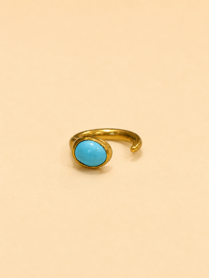 Anillo de bronce Piedra Turquesa