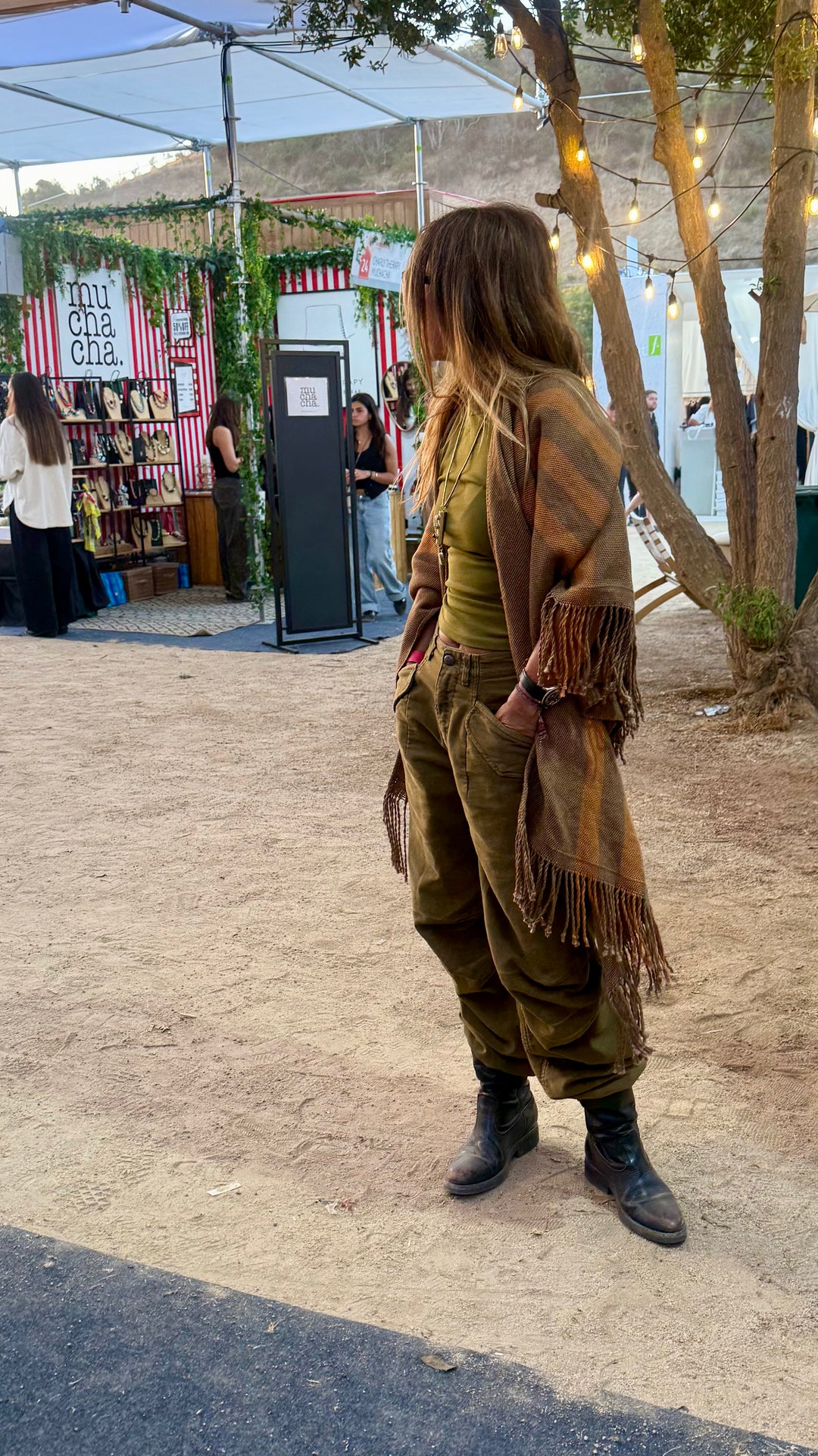 Manta lino vicuña oro