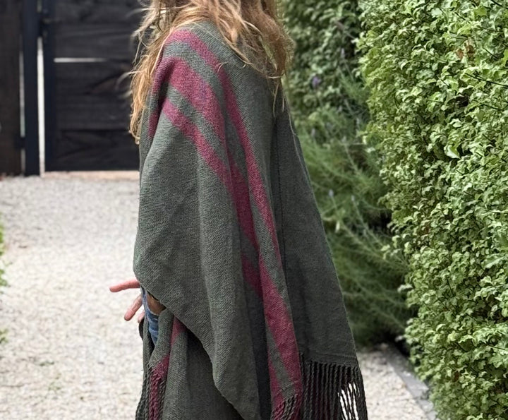 Manta de Lino Verde Burdeo