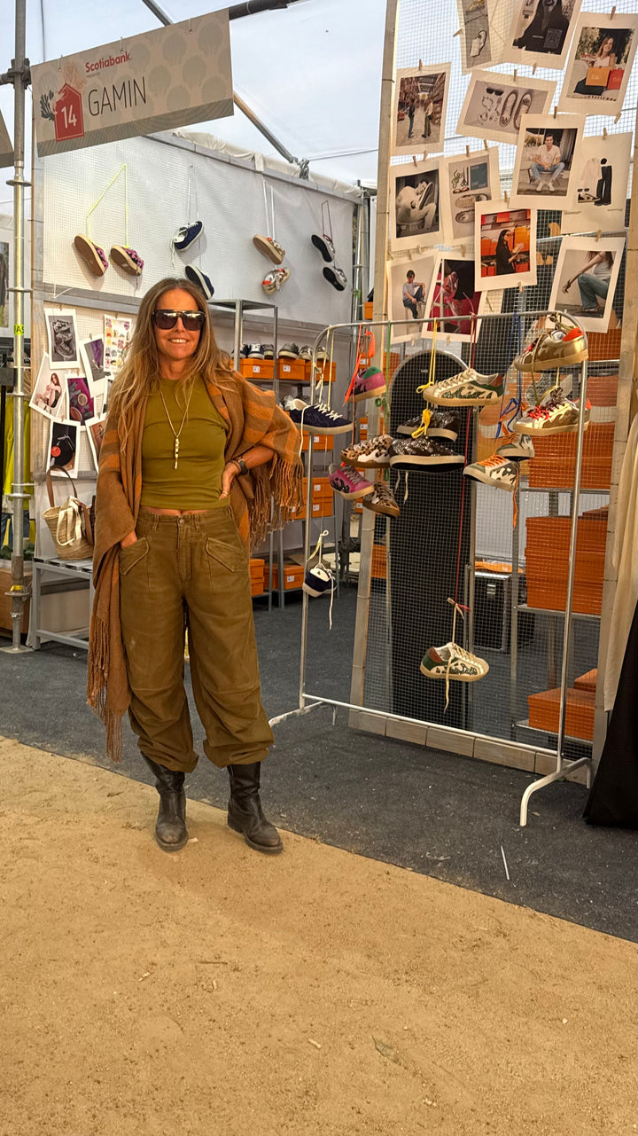 Manta lino vicuña oro