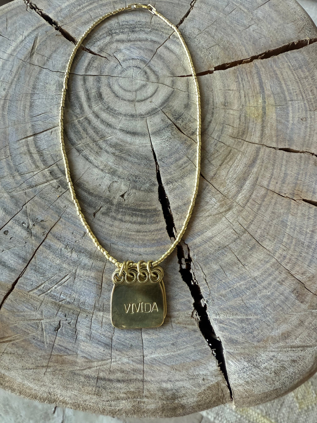 Cadena Mostacilla de Bronce