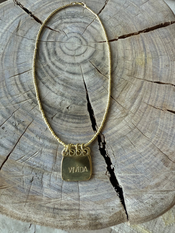 Cadena Mostacilla de Bronce