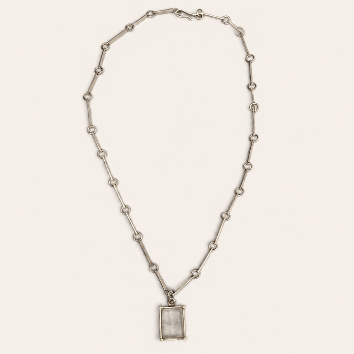 Collar Piedra Cuarzo de Plata