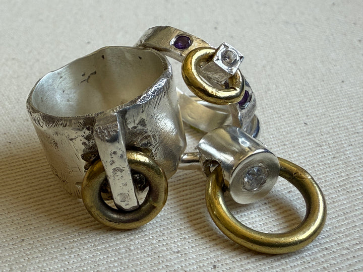 Anillo de plata con amatista