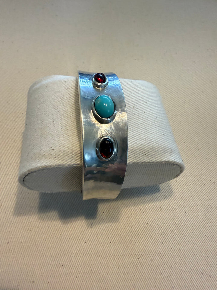 Esclava de Plata con Turquesa Natural