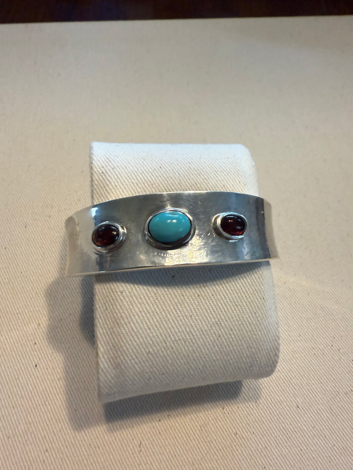 Esclava de Plata con Turquesa Natural