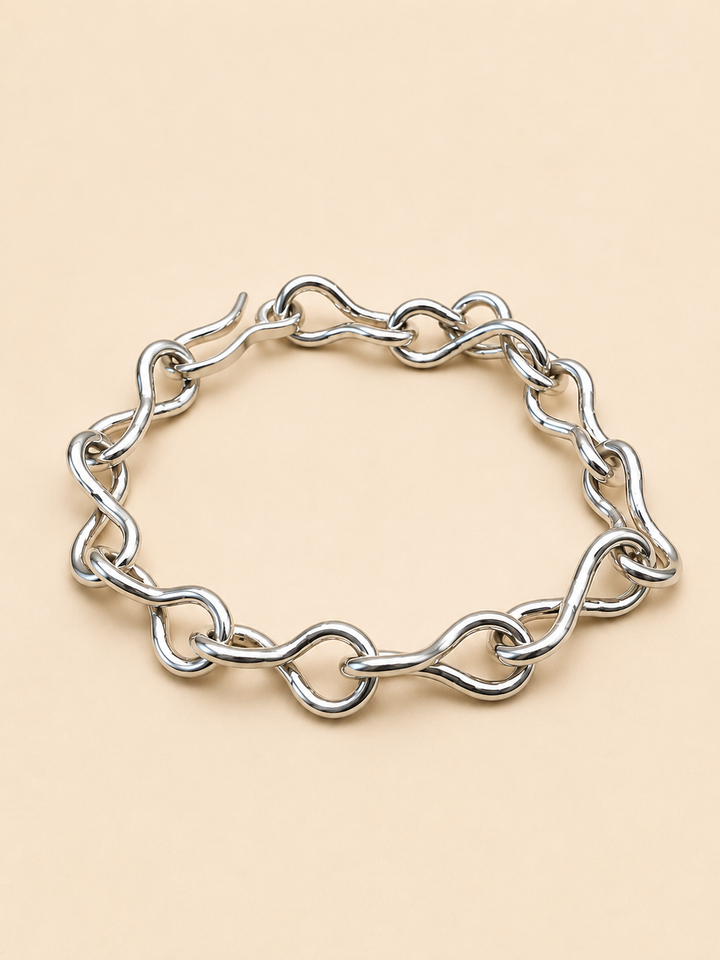 Pulsera Infinito Cobre bañada en Plata