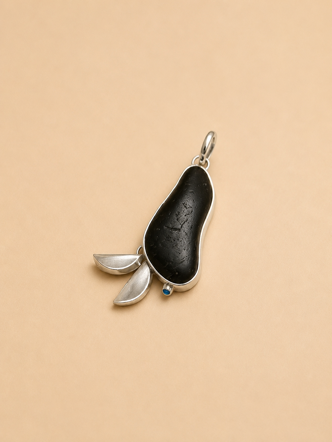 Colgante de Plata Piedra Del Mar y Turquesa