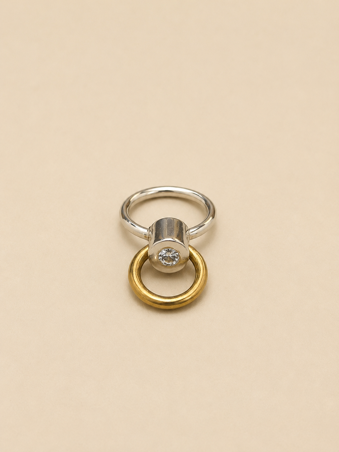 Anillo Plata/Bronce Circón