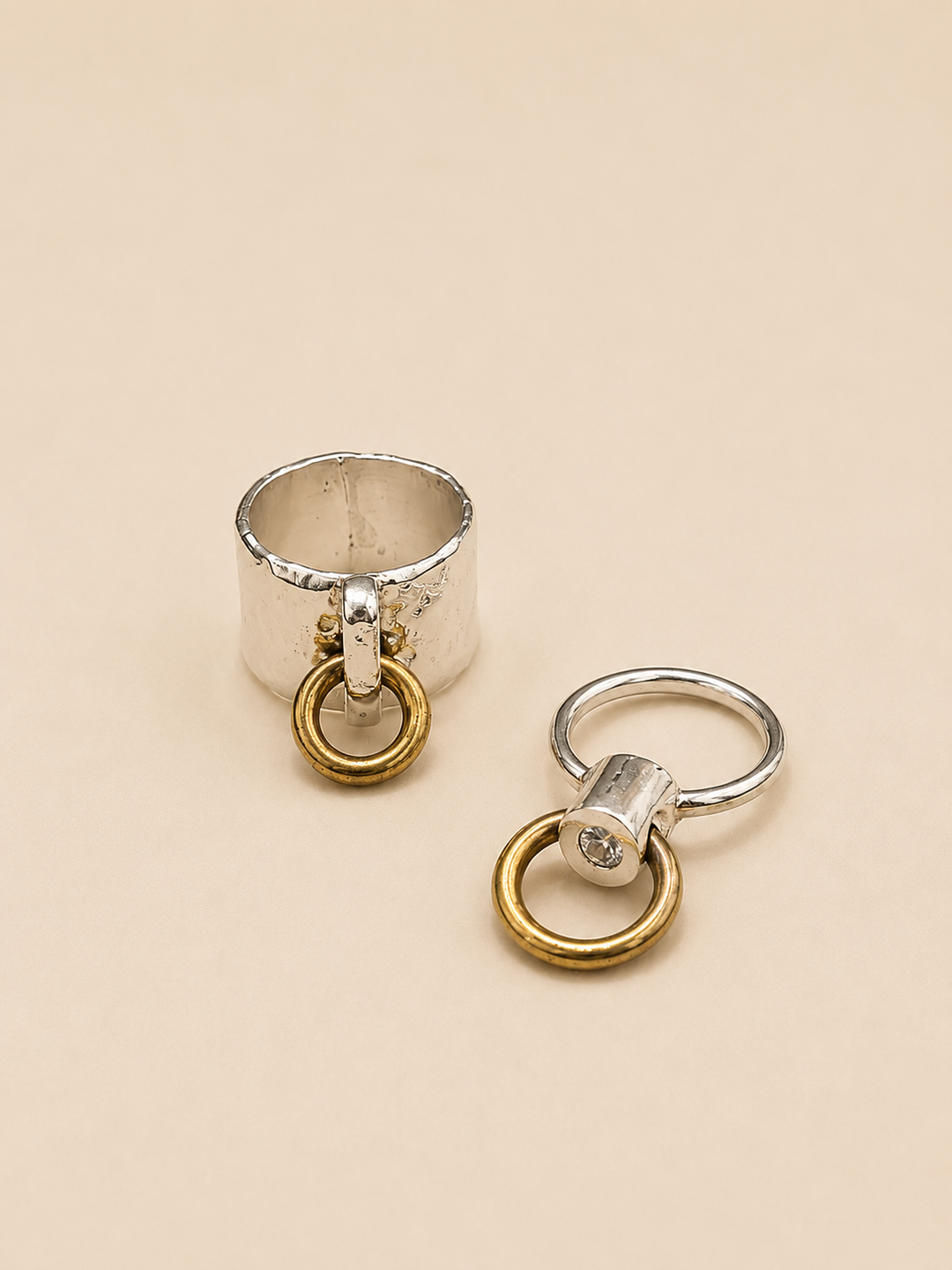 Anillo Plata/Bronce Circón