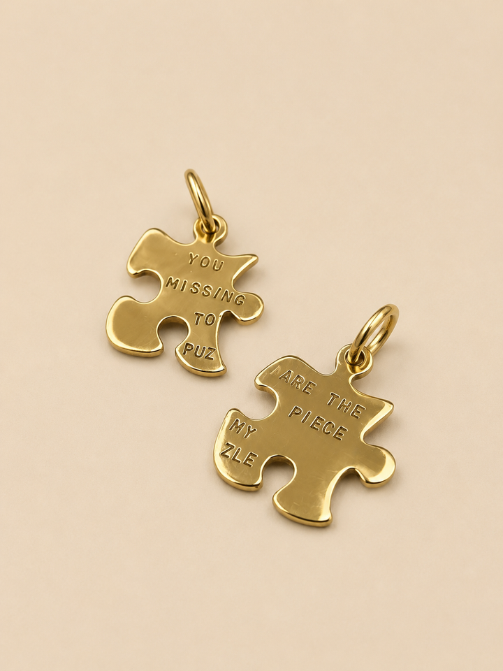 Placa Doble Puzzle Bronce
