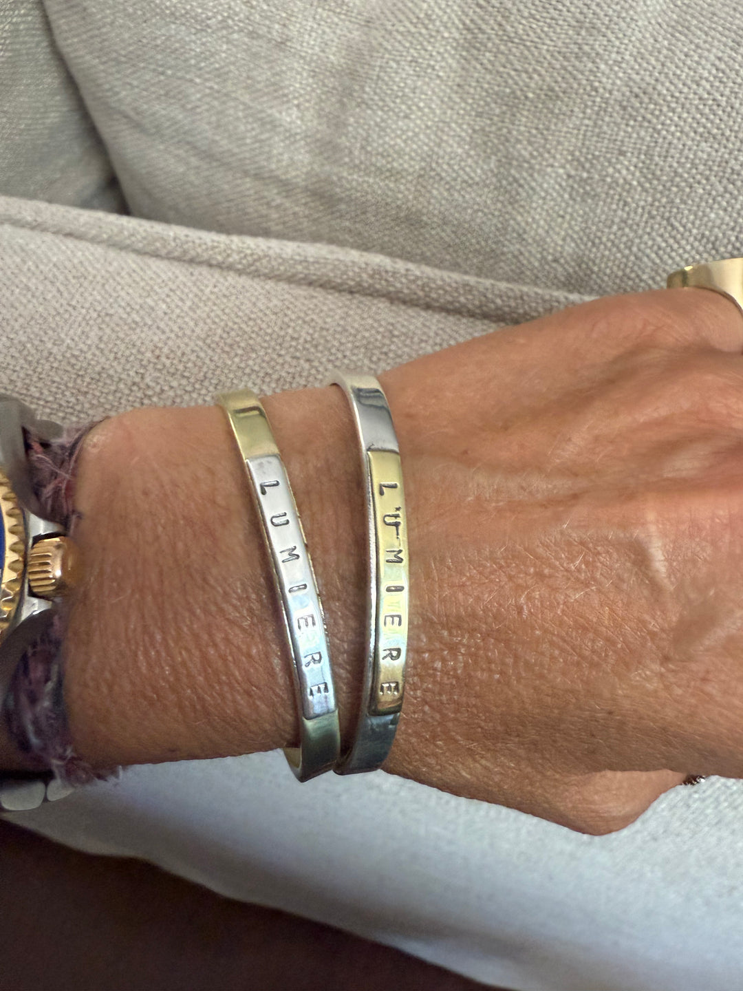 Esclava plata lumiere bronce