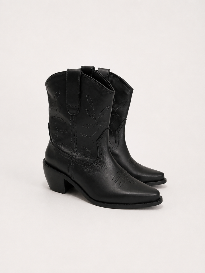 Bota Vaquera Corta Negra