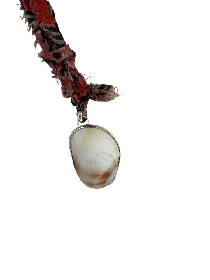 Concha blanca en plata