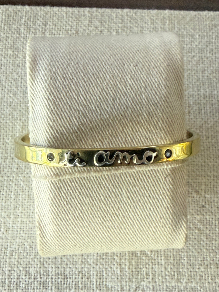 Esclava ti amo en plata de bronce