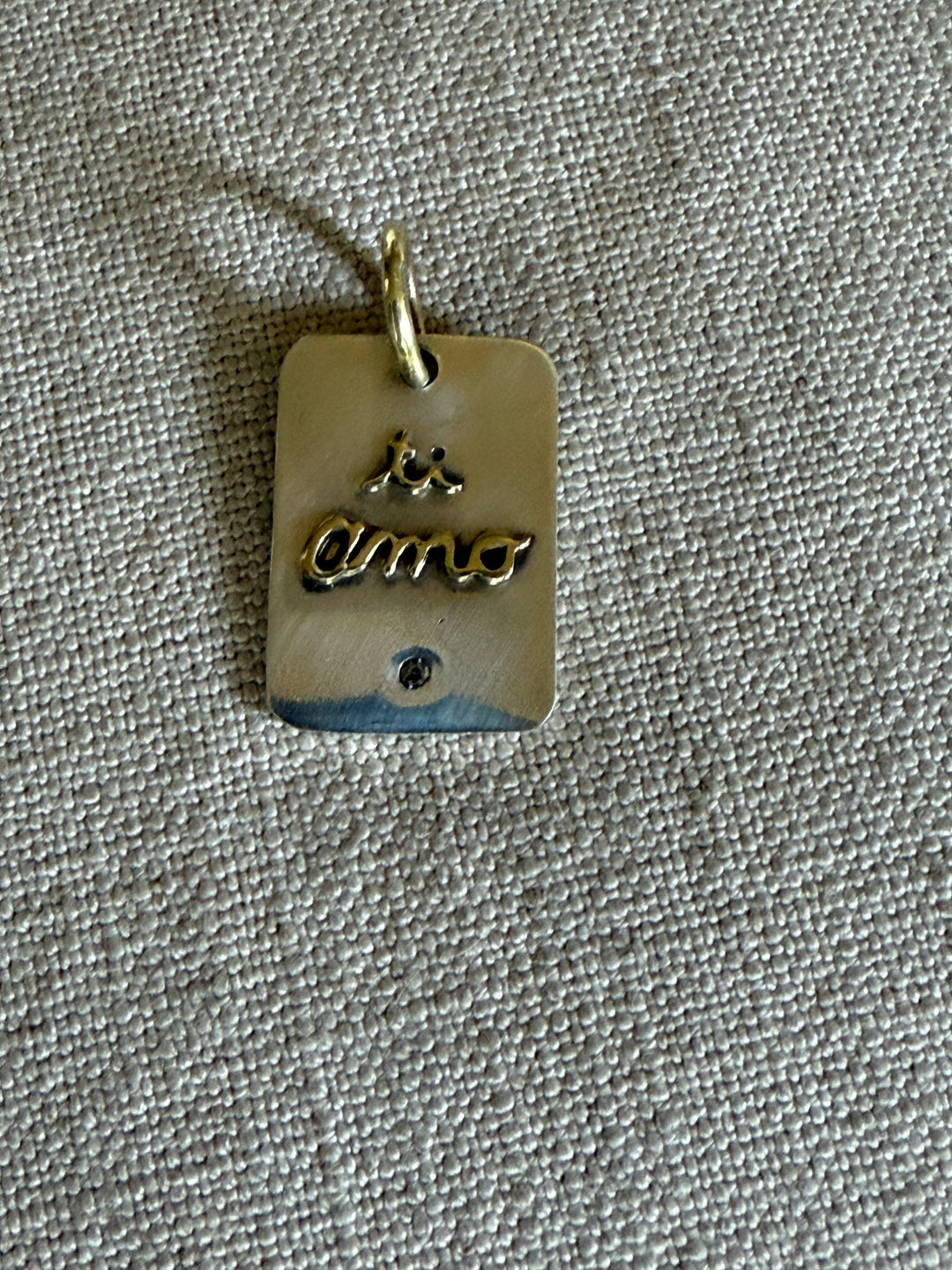 Placa ti amo circon plata