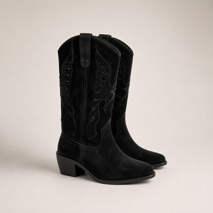 Bota Vaquera Aguila Gamuza negra