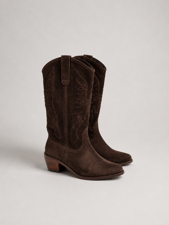 Bota Vaquera Aguila Gamuza Moro