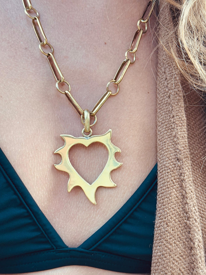 Collar de bronce 50cn eslabón rectangular