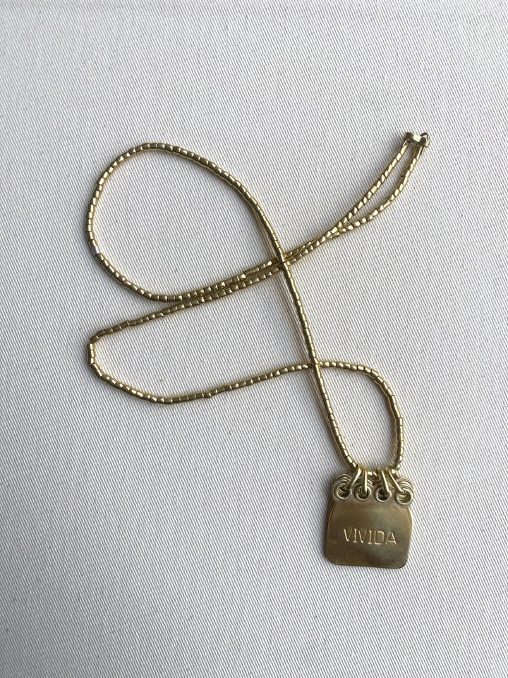 Cadena Mostacilla de Bronce