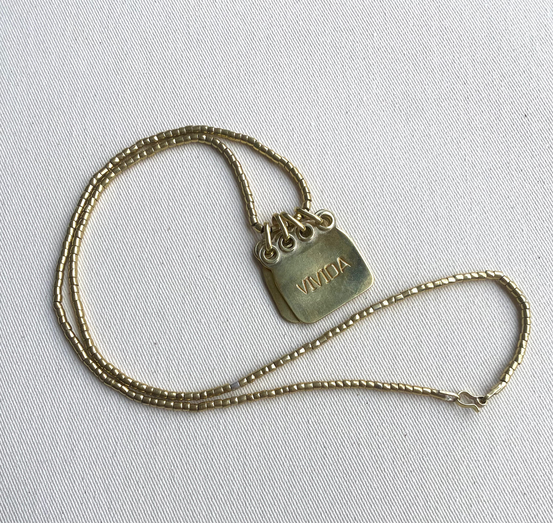 Cadena Mostacilla de Bronce