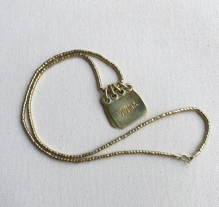 Cadena Mostacilla de Bronce