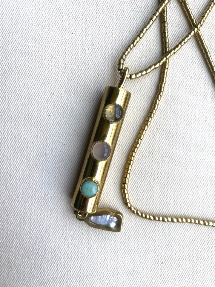 Colgante Piedras Bronce