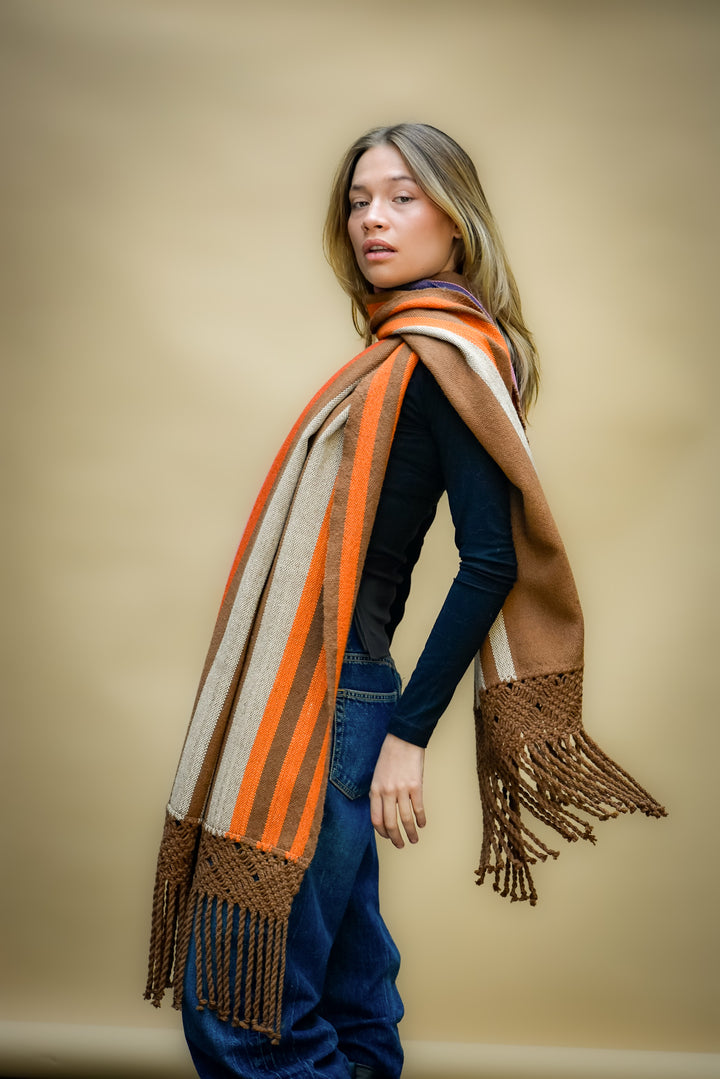 Tapado Alpaca Camel Colores Macramé