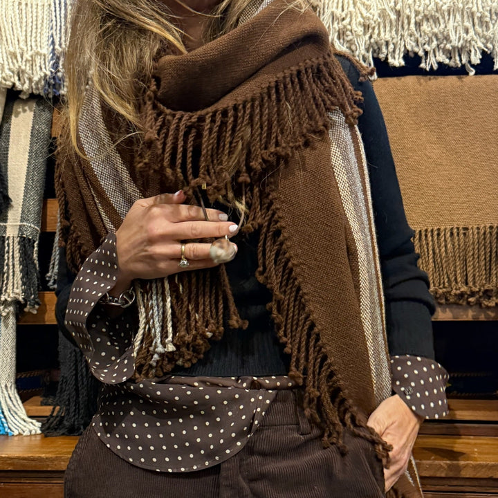 Echarpe Alpaca Chocolate/Colores Tierra