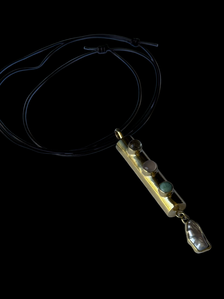 Colgante Piedras Bronce