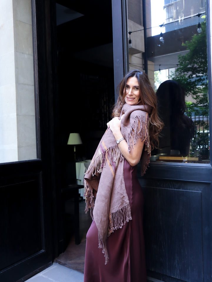 Manta Burdeo Colores Tierra