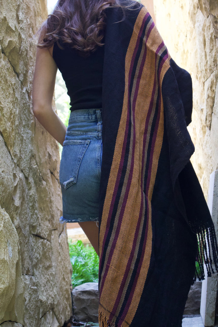 Echarpe Lino Negro Colores