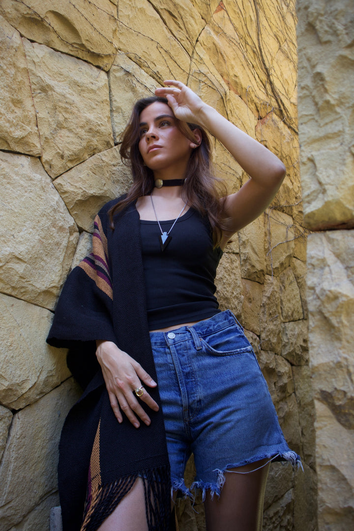 Echarpe Lino Negro Colores